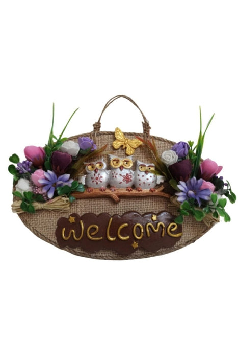 Mixperi | Owl Family Welcome Printed Door Ornament