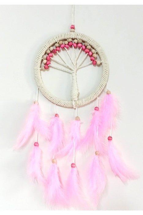 Mixperi | Pink Bird Furry Life Tree Dream Catcher Wall Ornament