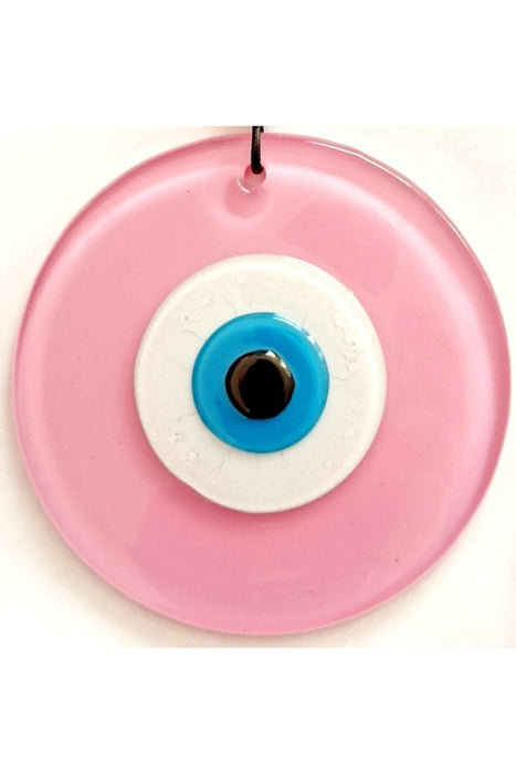 Mixperi | Pink Color Glass Nazar Beaded Handmade Special Design Wall Ornament Mixperi Islamic, Pillow Case Set, Clock, Spiritual, Candle Set, Rug, Vase, Door Mats, Wall Ornaments