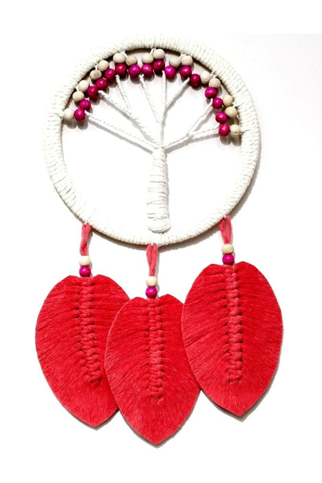 Mixperi | Pomegranate Blossom Color Leafed Tree of Life Macrame Wall Ornament