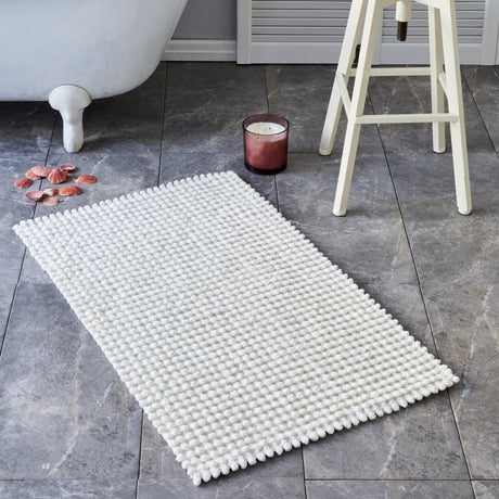 Nautica Home Elvia 100% Cotton White Bath Mat