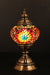 Nazli Mosaic | Handmade Glass Mosaic Medium Desk Lamp, Blue and Orange Star