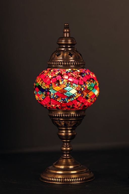 Nazli Mosaic | Handmade Glass Mosaic Small Desk Lamp, Mosaic Colors Nazli Mosaic Lamps