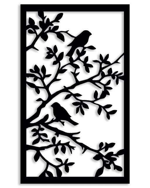 NR Dizayn | Bird on Trees Motif Decorative Metal Wall Art NR Dizayn Wall Ornaments