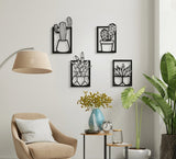 NR Dizayn | Cactus Set of 4 Metal Wall Art