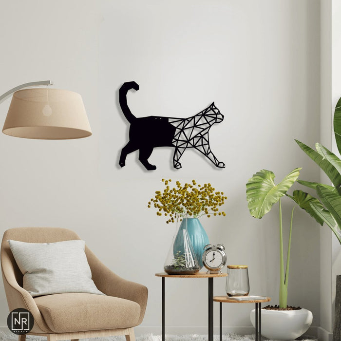 NR Dizayn | Cat Motif Metal Wall Art