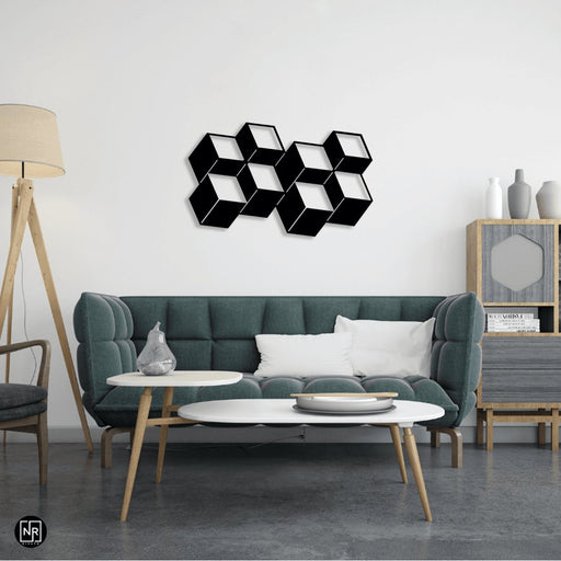 NR Dizayn | Cube Decorative Metal Wall Art