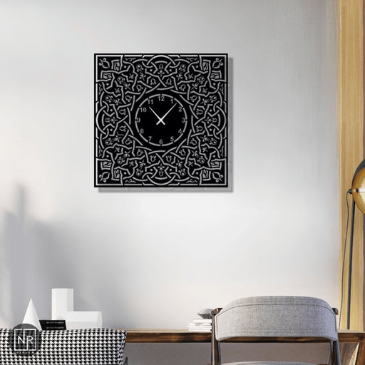 NR Dizayn | Decorative Square Metal Wall Clock