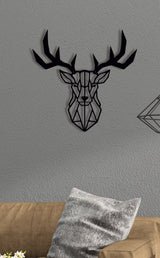 NR Dizayn | Deer Head Themed Metal Wall Art