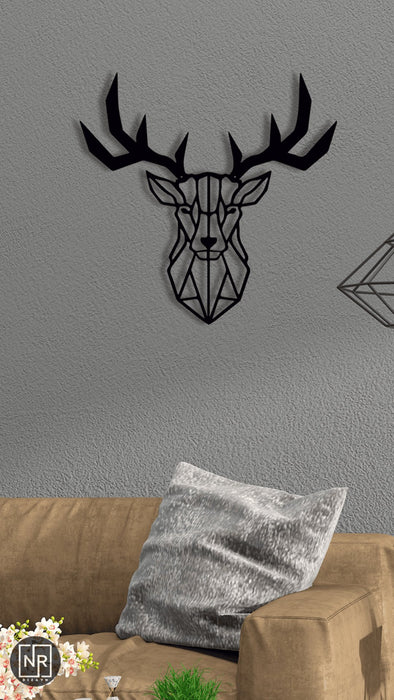 NR Dizayn | Deer Head Themed Metal Wall Art