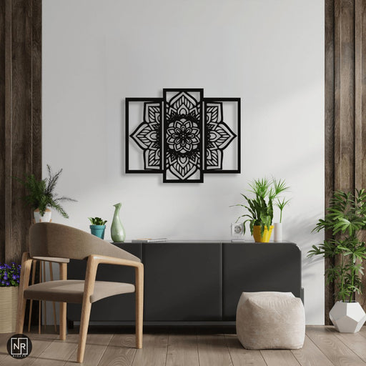 NR Dizayn | Flower Motif Decorative Metal Wall Art