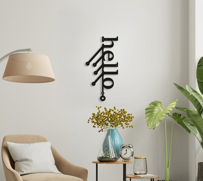 NR Dizayn | Hello Decorative Metal Wall Art