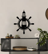 NR Dizayn | Helm and Lighthouse Detailed Metal Wall Art