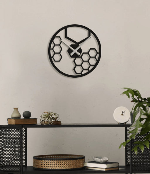 NR Dizayn | Hexagonal Decorative Metal Clock