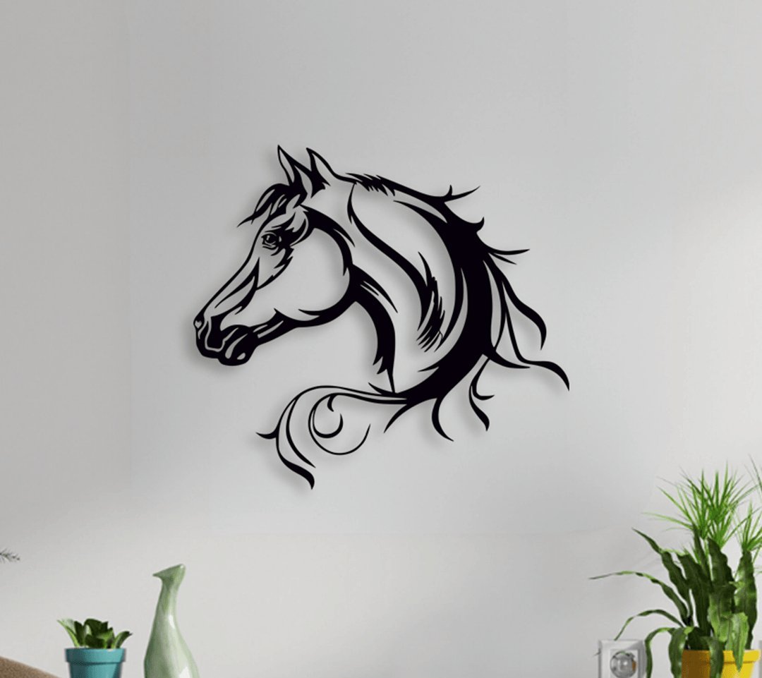 NR Dizayn | Horse Silhouette Metal Wall Art