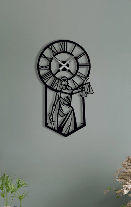 NR Dizayn | Justice Woman Decorative Metal Clock