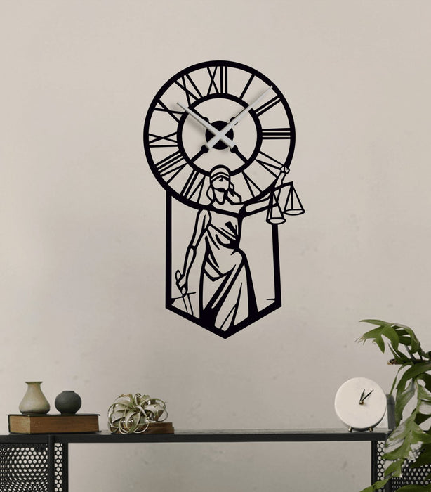 NR Dizayn | Justice Woman Decorative Metal Clock