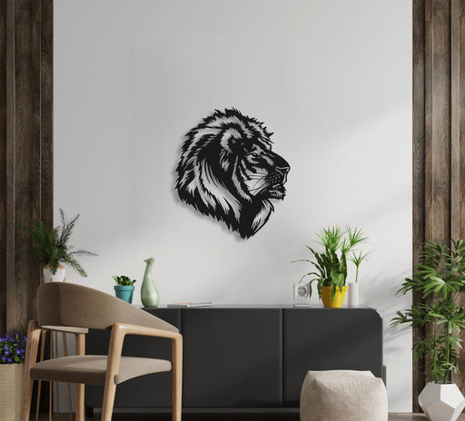 NR Dizayn | Lion Motif Decorative Metal Wall Art