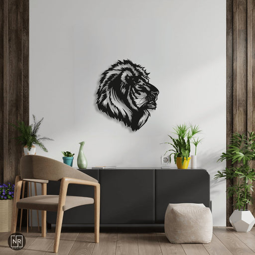 NR Dizayn | Lion Motif Decorative Metal Wall Art