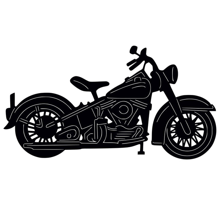 NR Dizayn | Motorcycle Side View Metal Wall Art
