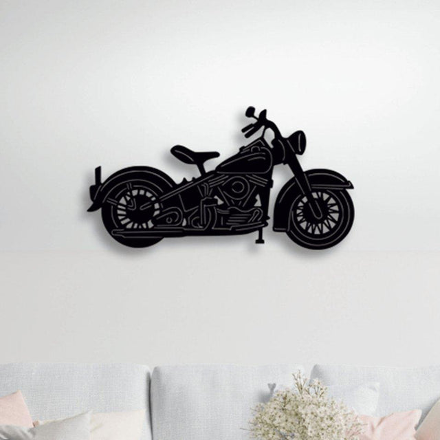 NR Dizayn | Motorcycle Side View Metal Wall Art