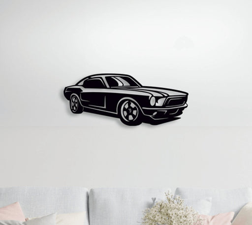 NR Dizayn | Mustang Car Side View Decorative Metal Wall Art