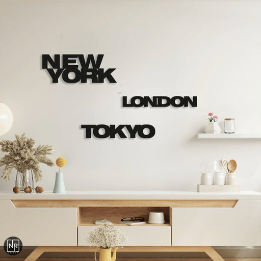 NR Dizayn | New York , Tokyo, London Decorative Metal Wall Art NR Dizayn Wall Art