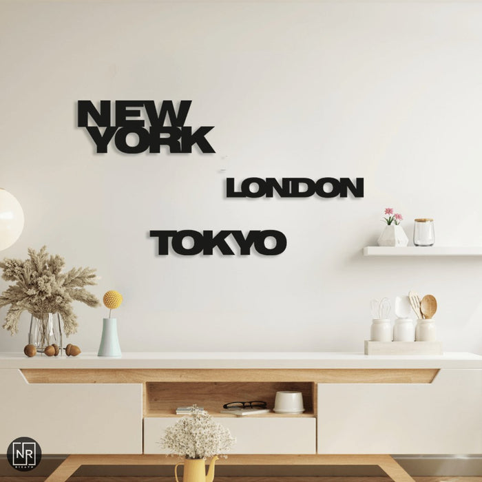 NR Dizayn | New York, Tokyo, London Decorative Metal Wall Art