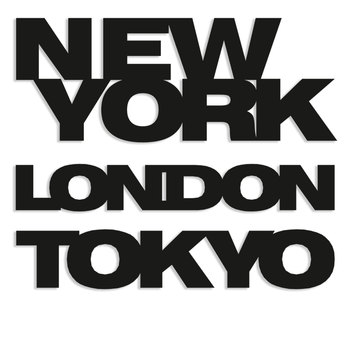 NR Dizayn | New York, Tokyo, London Decorative Metal Wall Art