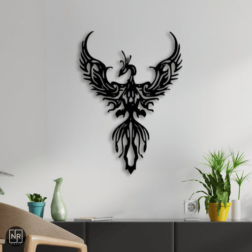 NR Dizayn | Phoenix Motif Metal Wall Art