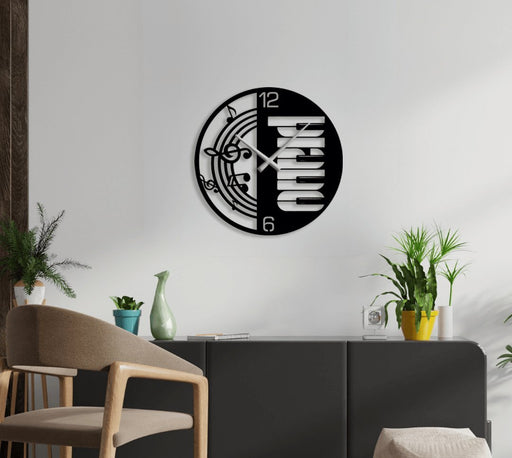 NR Dizayn | Piano Decorative Meta Walll Clock