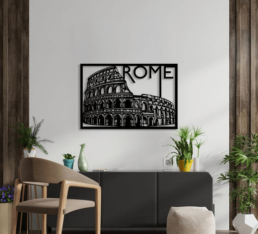 NR Dizayn | Rome Colosseum Decorative Metal Wall Art