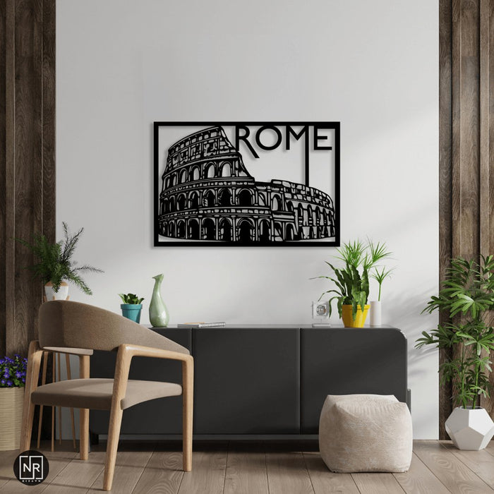 NR Dizayn | Rome Colosseum Decorative Metal Wall Art