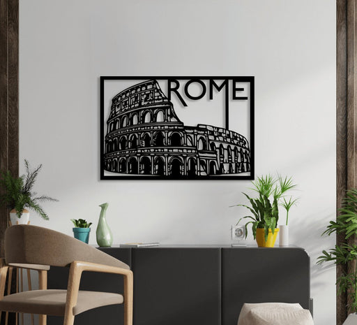 NR Dizayn | Rome Colosseum Decorative Metal Wall Art