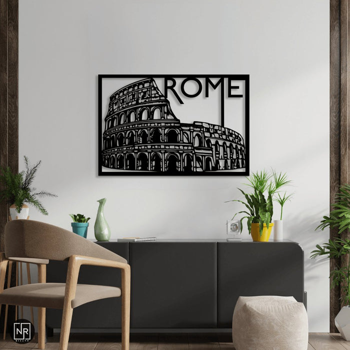 NR Dizayn | Rome Colosseum Decorative Metal Wall Art