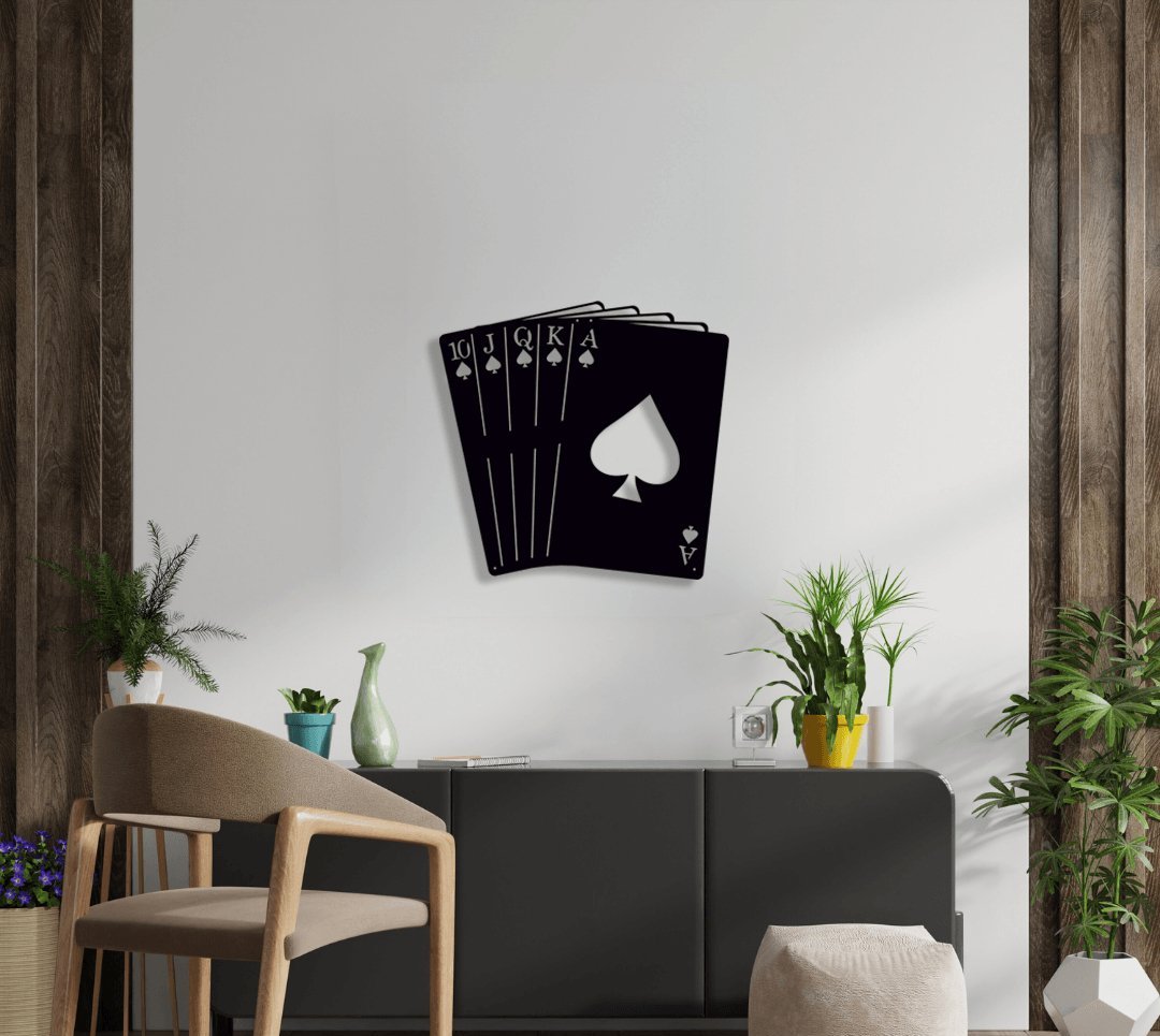 NR Dizayn | Royal Flush Metal Wall Art