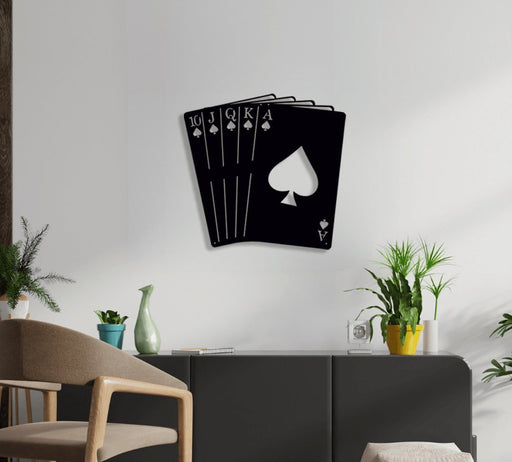 NR Dizayn | Royal Flush Metal Wall Art