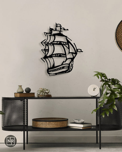 NR Dizayn | Sailboat Ship Decorative Metal Wall Art