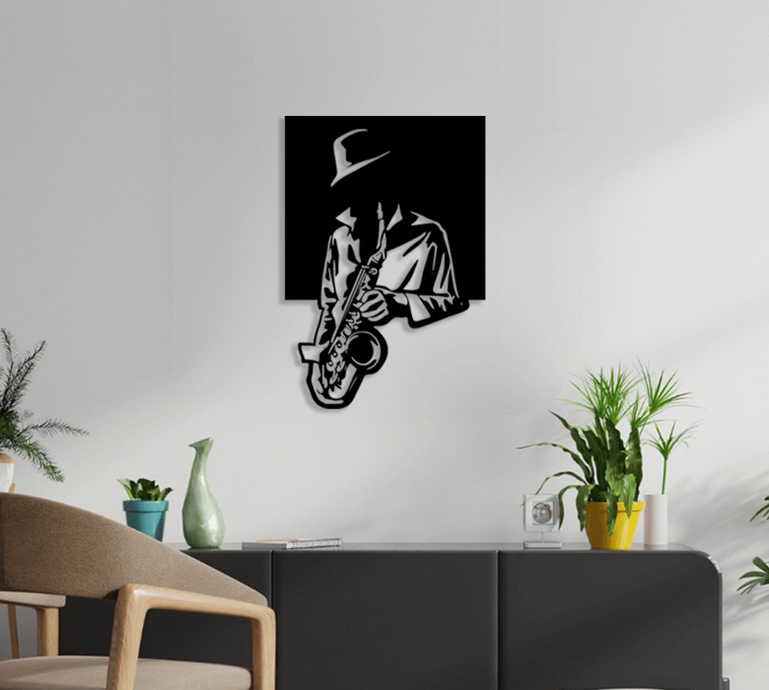 NR Dizayn | Saxophone Decorative Metal Wall Art - TryAladdin