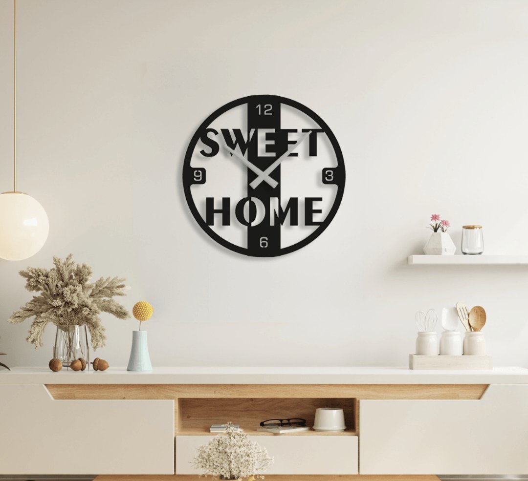 NR Dizayn | Sweet Home Metal Wall Clock