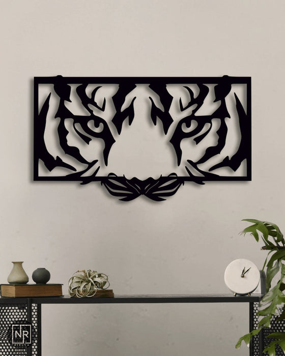 NR Dizayn | Tiger Themed Decorative Metal Wall Art