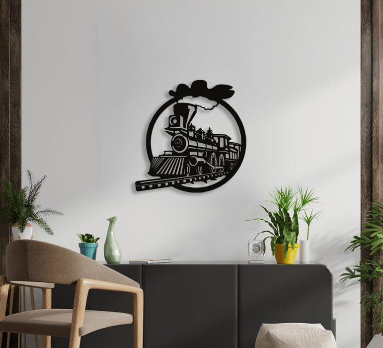 NR Dizayn | Train Decorative Metal Wall Art