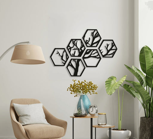 NR Dizayn | Tree 6 Piece Decorative Metal Wall Art