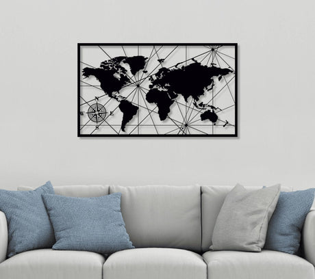 NR Dizayn | World Map Metal Wall Art