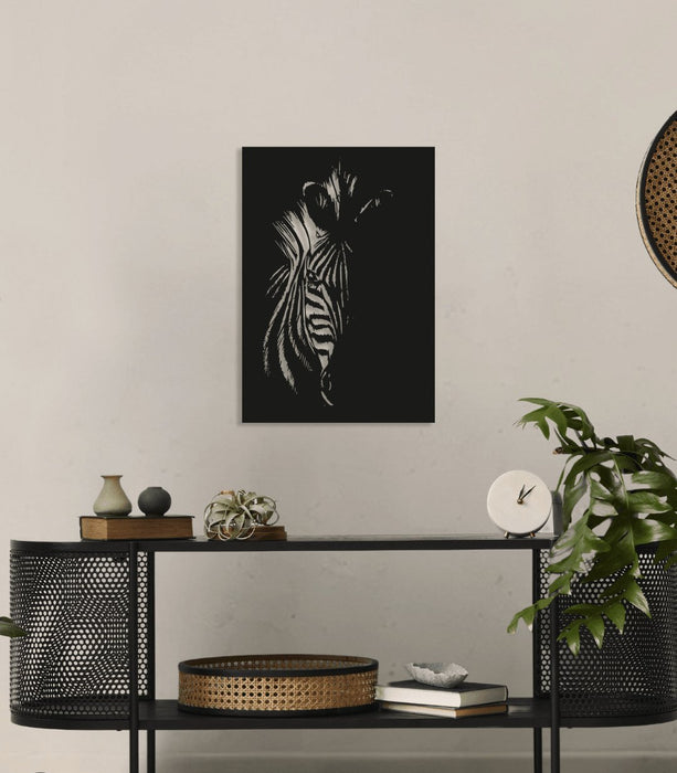 NR Dizayn | Zebra Themed Decorative Metal Wall Art