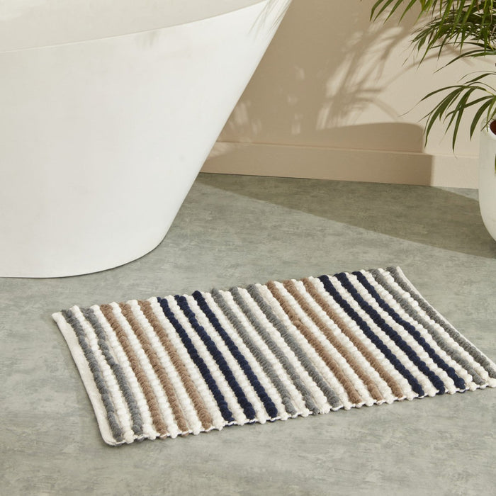 Sarah Anderson Stacey Luxurious Bathroom Mat (Navy Blue)