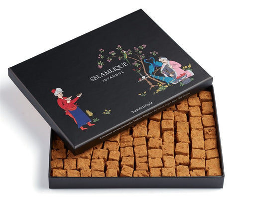 Selamlique Cinnamon Covered Pistachio Turkish Delight - Beautifully Presented in an Artisanal Box
