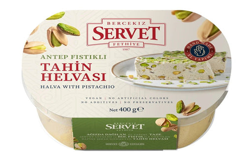 Servet | Fresh Tahini Halva with Pistachio - Sugar Free Servet Halva