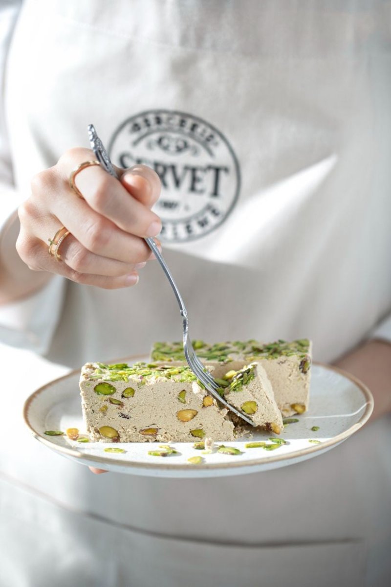 Servet | Fresh Tahini Halva with Pistachio - Sugar Free