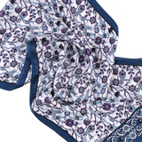 Sira Lale Elegant Silk Scarf in Blue and Black